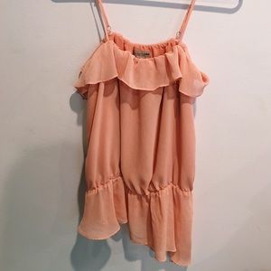 Cute pink flowy tank top